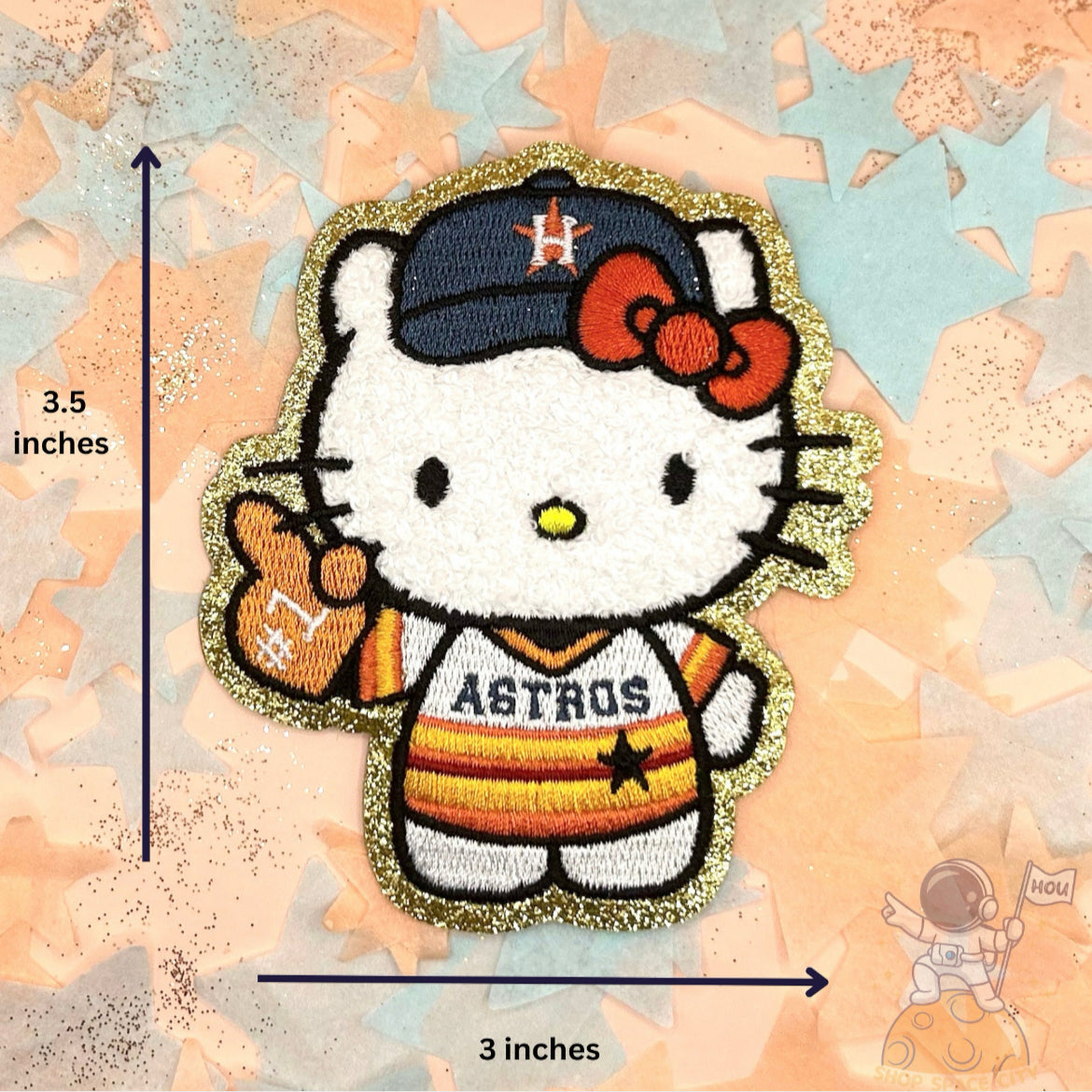 **PRE-ORDER** Kitty cheers for Astros Patch