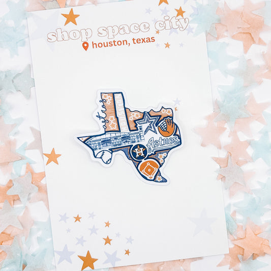 Houston Astros Texas | Minute Maid | Retro | Baseball | World Series Champions -  custom matte 2.5 inch sticker