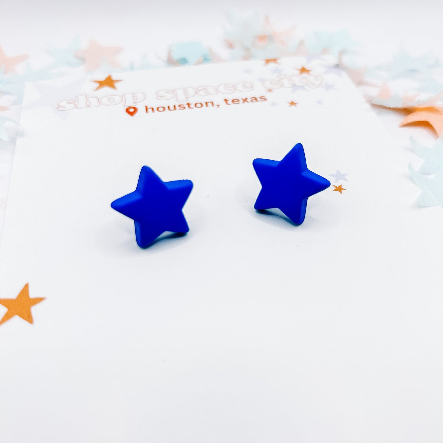 Navy Star stud Houston Astros  Earrings | Jewelry | Baseball  | World Series Champions |