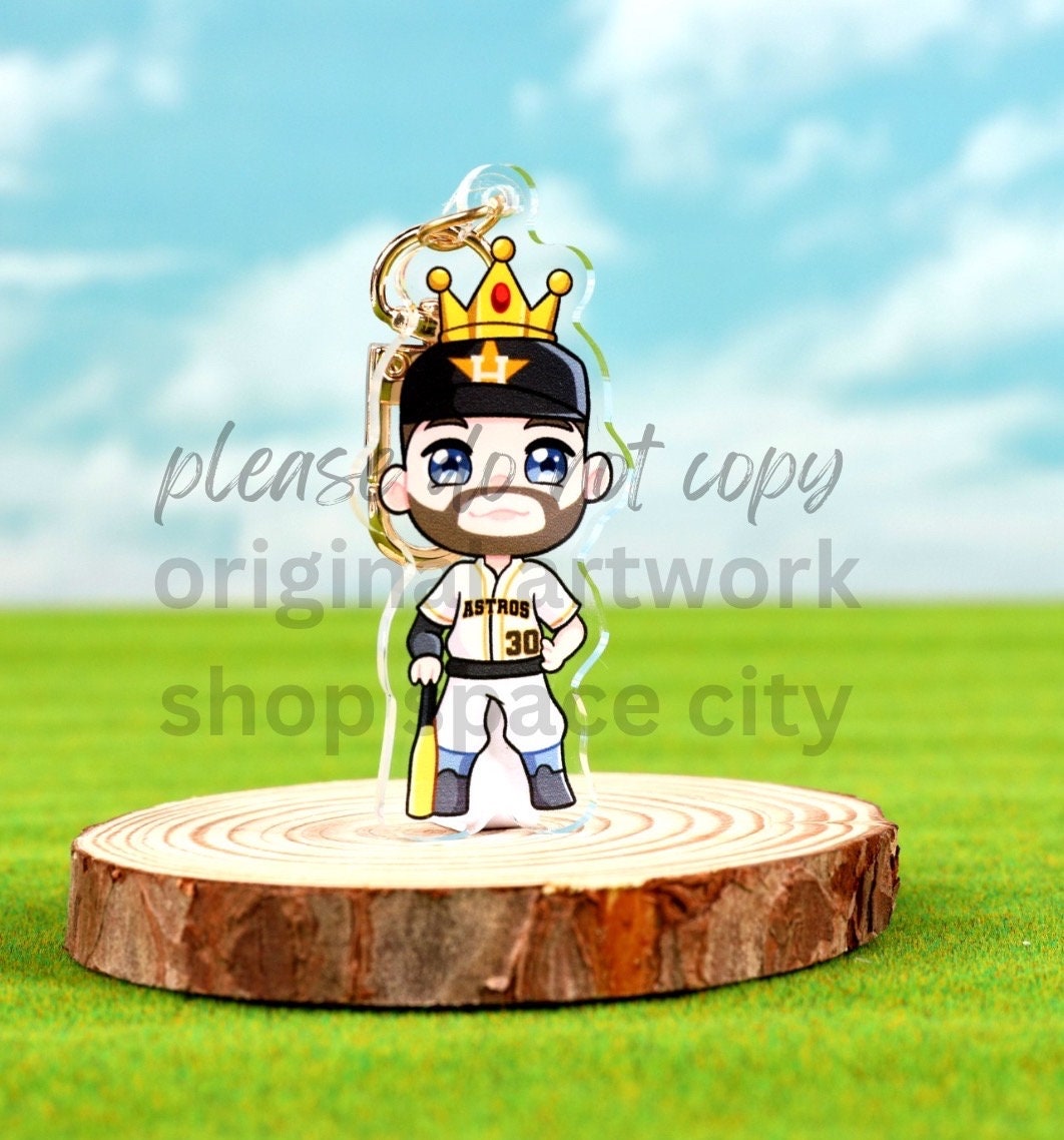 Houston Astros King Tuck Acrylic Keychain / 2.5 in Single Sided Charm Gold Hardware / Kawaii Cute Lover Gift / Kyle Tucker  / Baseball