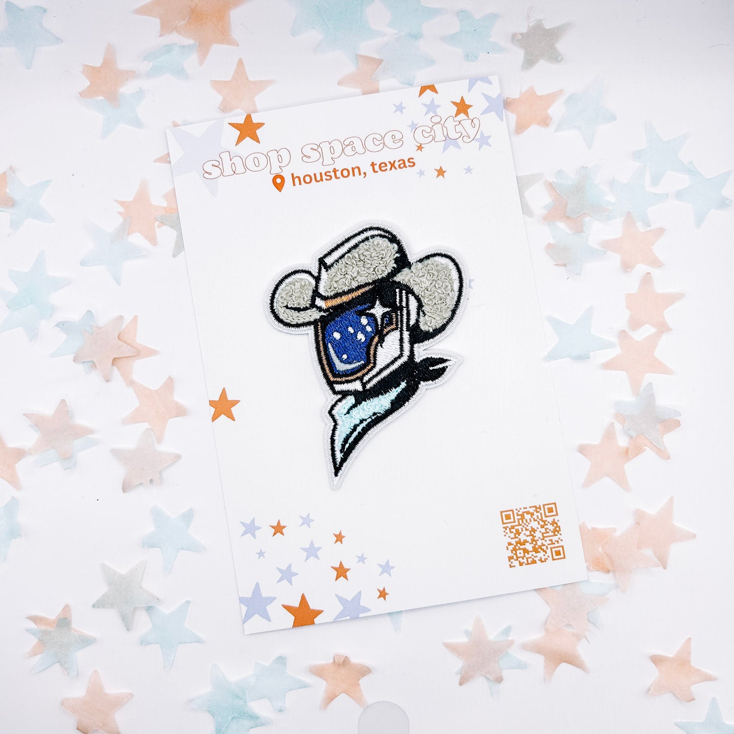 Sugarland Space Cowboys Chenille + Gold Glitter Adhesive Patch | Triple A Baseball | Houston Astros