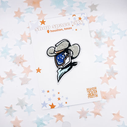 Sugarland Space Cowboys Chenille + Gold Glitter Adhesive Patch | Triple A Baseball | Houston Astros