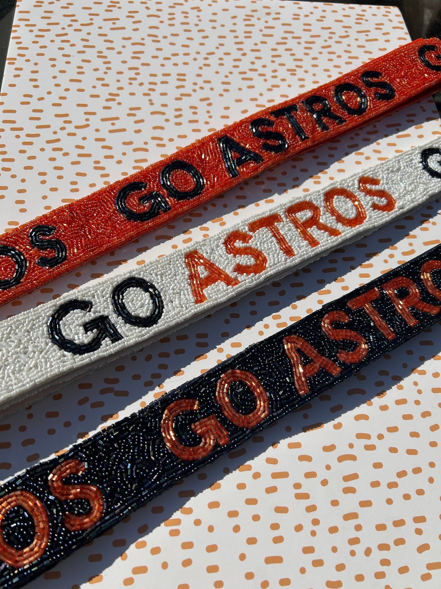 Houston Astros Custom Beaded Purse Strap | Guitar Style Strap | Purse | Bag | MLB | World Series Champions | HTX