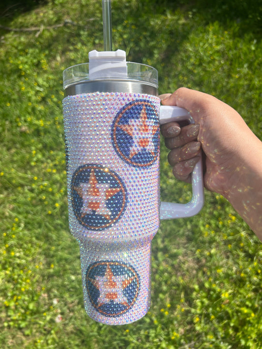 40 oz Houston Astros Bling Tumbler